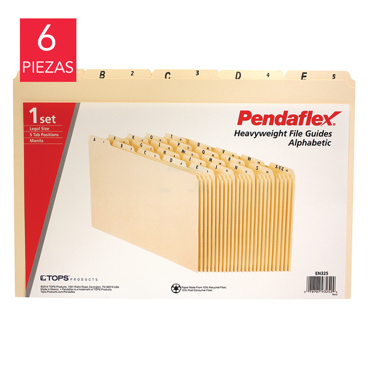 Pendaflex guías para archivo A-Z tamaño oficio — Imagen 1 de 3