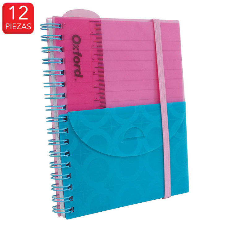 Oxford Cuaderno Tamaño Bolsillo con 70 Hojas Raya, 12 Piezas