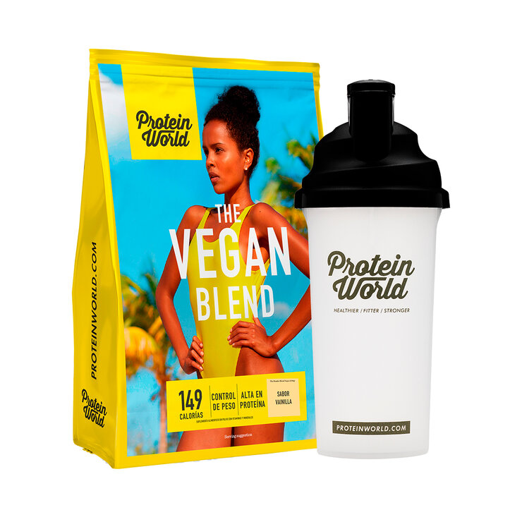 Proteína Vegana en Polvo Sabor Vainilla, Protein World, 1.2 kg 
