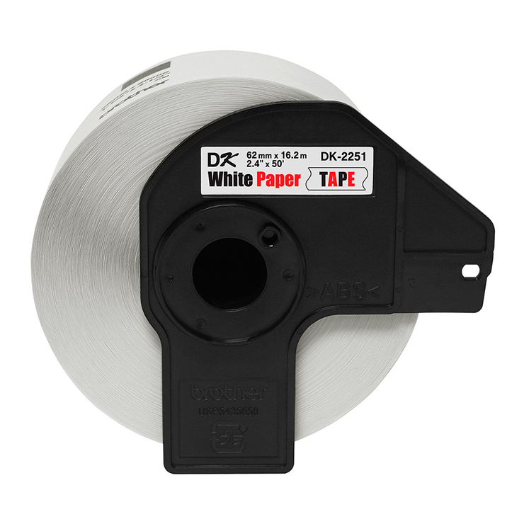Brother Etiqueta de Longitus Continua Color Blanco para Texto Negro o Rojo de 62 mm x 15.2 m — Imagen 2 de 2
