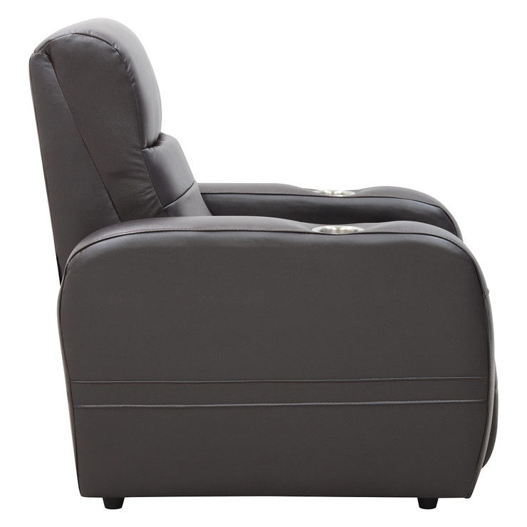 Lujoso Sillón Reclinable Manual con Portavasos, Café, Distinción Diamante — Imagen 2 de 2