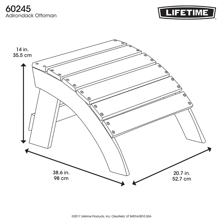 Lifetime, Otomano para Silla Adirondack — Imagen 4 de 4