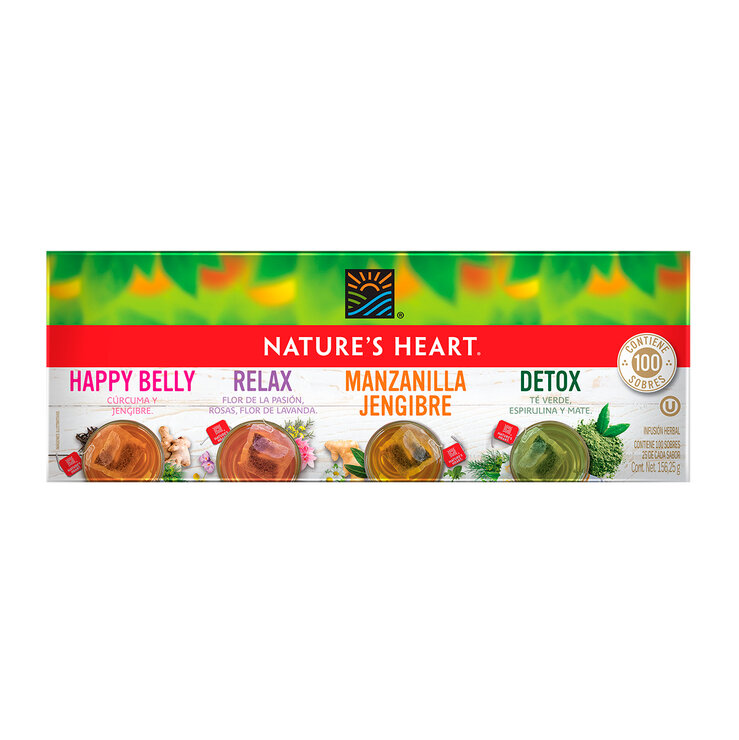 Nature´s Heart Kit de Tés 100 sobres de 1.5 g cada uno — Imagen 1 de 3