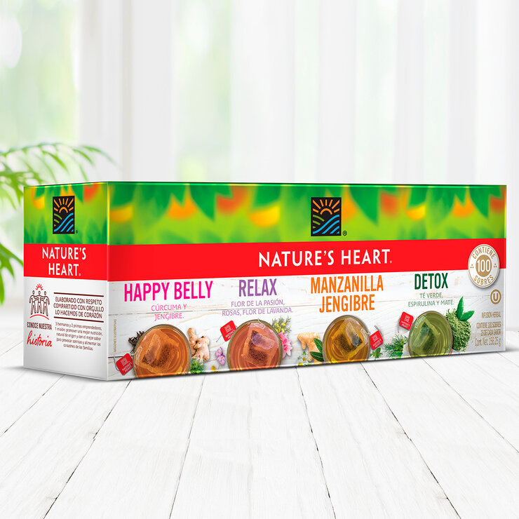 Nature´s Heart Kit de Tés 100 sobres de 1.5 g cada uno — Imagen 3 de 3