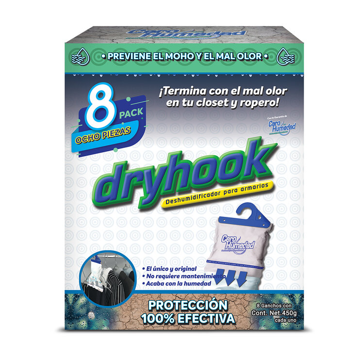 Cero Humedad Dry Hook Deshumificador para Armarios 8 piezas — Imagen 1 de 3