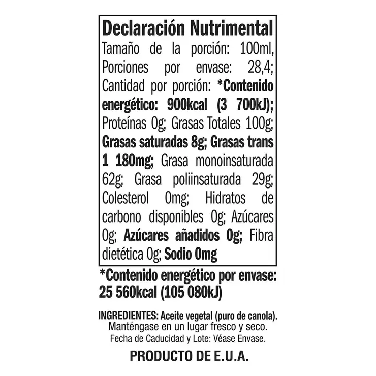 Kirkland Signature Aceite de Canola 2 pzas de 2.84 l — Imagen 3 de 4