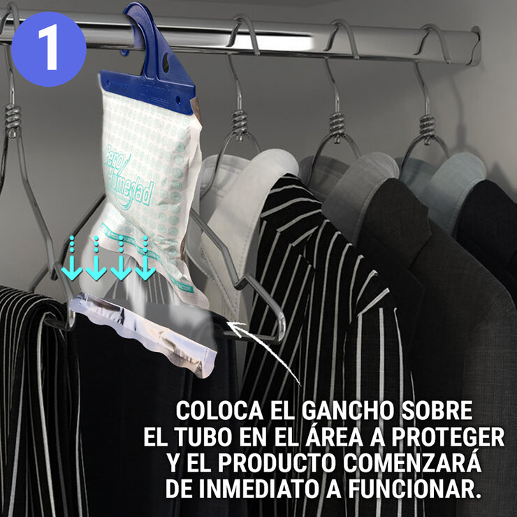 Cero Humedad Dry Hook Deshumificador para Armarios 8 piezas — Imagen 2 de 3
