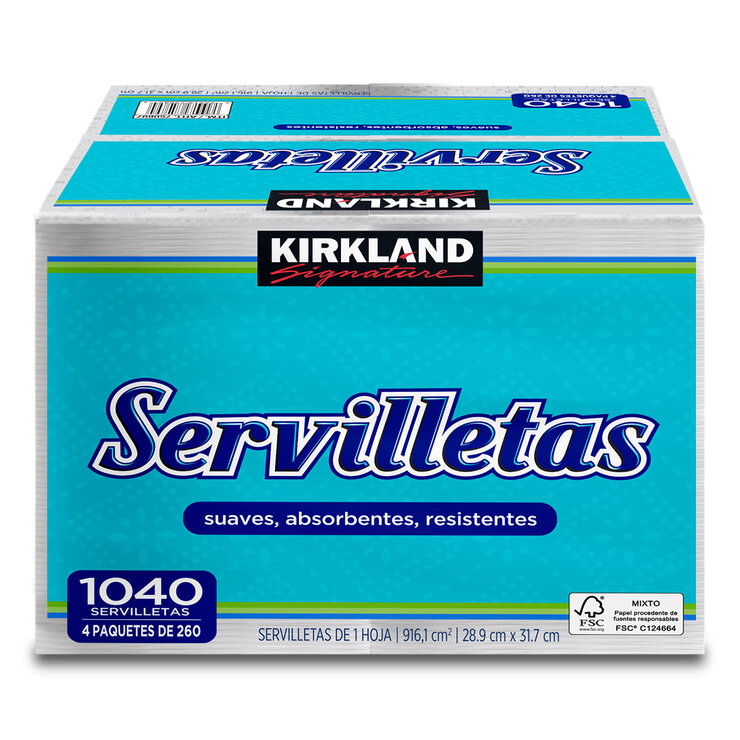 Kirkland Signature Servilletas 4 paquetes de 260 pzas — Imagen 1 de 2