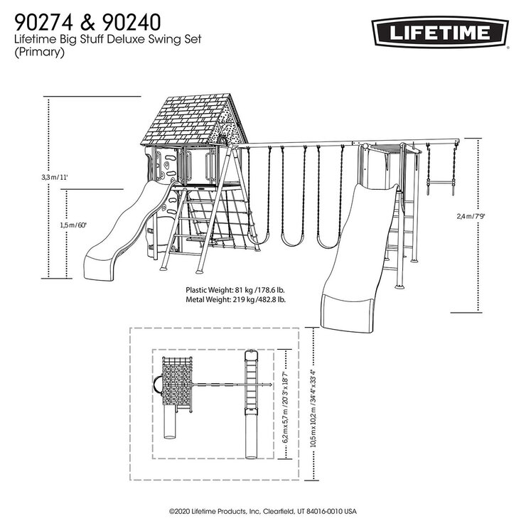 Lifetime Juego De Columpios Deluxe Grandes Cosas — Imagen 4 de 4