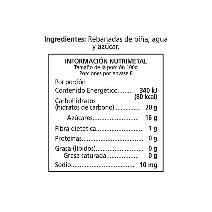 San Lázaro Rebanadas de Piña en Almíbar 3 pzas de 800 g — Imagen 3 de 3
