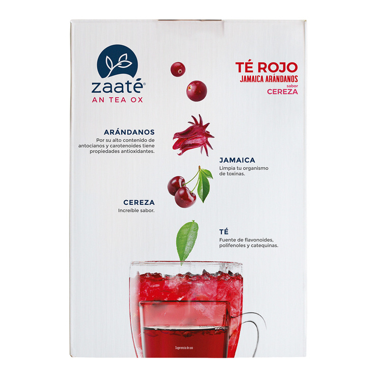 Zaaté Té Rojo Tisana Jamaica Arándano Sabor Cereza 1 kg — Imagen 2 de 4