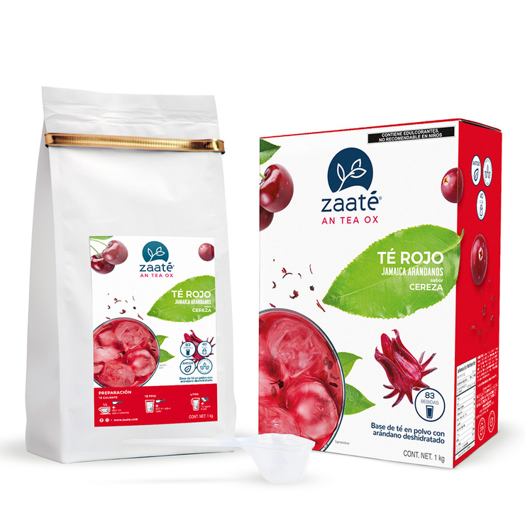 Zaaté Té Rojo Tisana Jamaica Arándano Sabor Cereza 1 kg — Imagen 4 de 4
