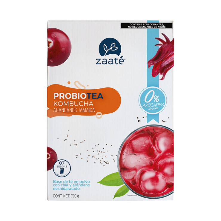 Zaaté Kombucha Té Rojo sin Azúcar Jamaica Arándano 700 g — Imagen 1 de 4