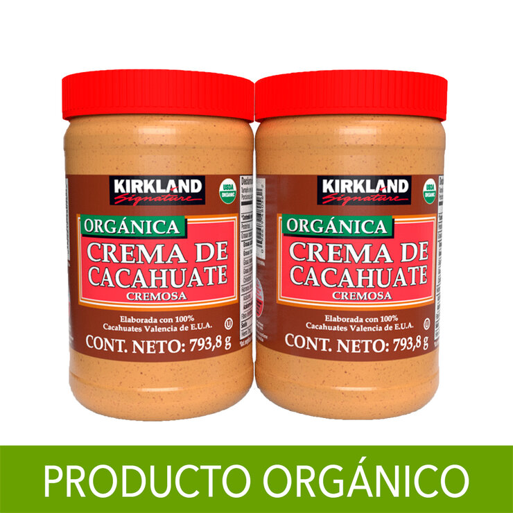 Kirkland Signature Crema de Cacahuate Orgánica 2 pzas de 793.8 g