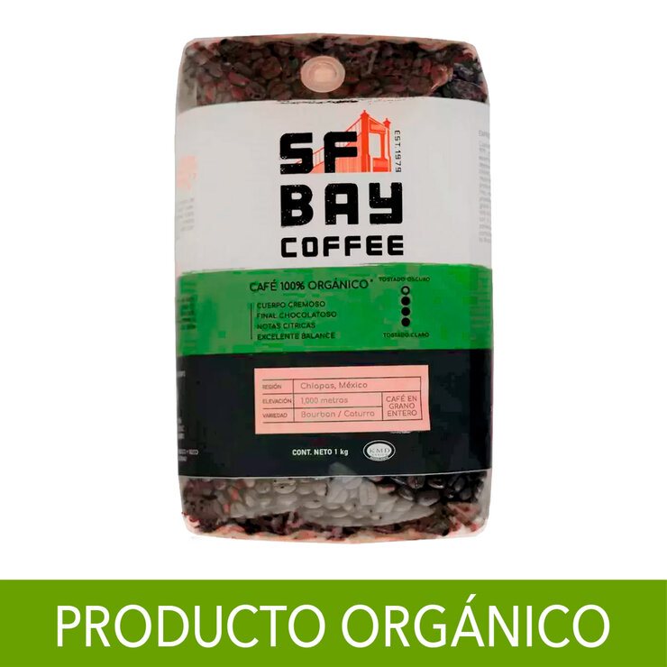 San Francisco Bay Coffee Café en Grano Orgánico de Chiapas 1 kg
