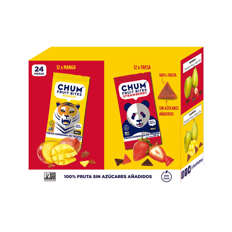 Chum Fruit Bites Fruta Horneada en Trozos 24 pzas de 20 g — Imagen 1 de 3