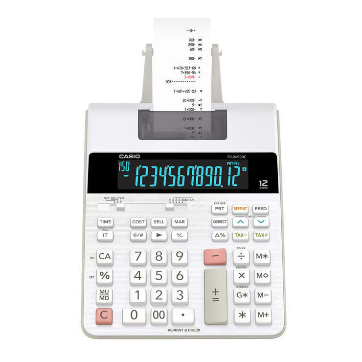 Casio Sumadora 12 Dígitos con Impresión 2 Colores
