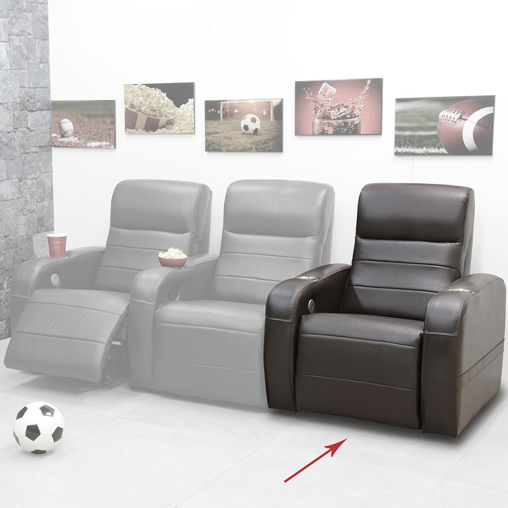 Distinción, Diamante, sillón reclinable, eléctrico, café — Imagen 1 de 2