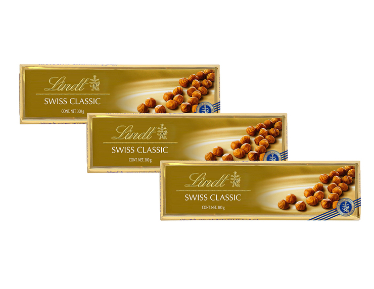 Lindt Barras de Chocolate y Avellanas Enteras 3 pzas de 300 g — Imagen 2 de 3