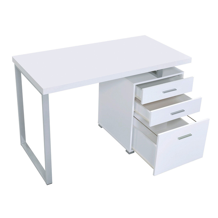 Coaster, Escritorio Con Archivero Brennan, Color Blanco  — Imagen 2 de 3