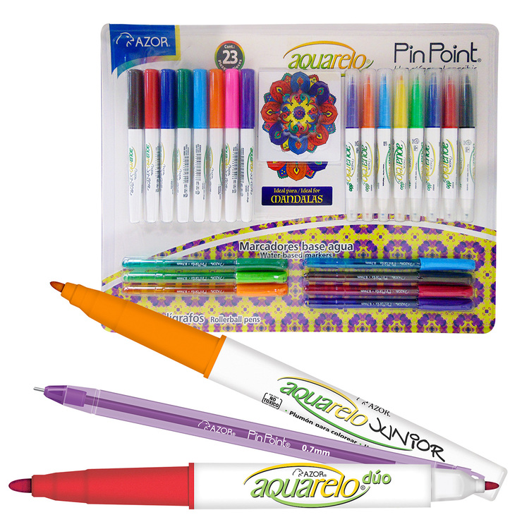 Azor set plumas & plumones para mandalas — Imagen 3 de 3