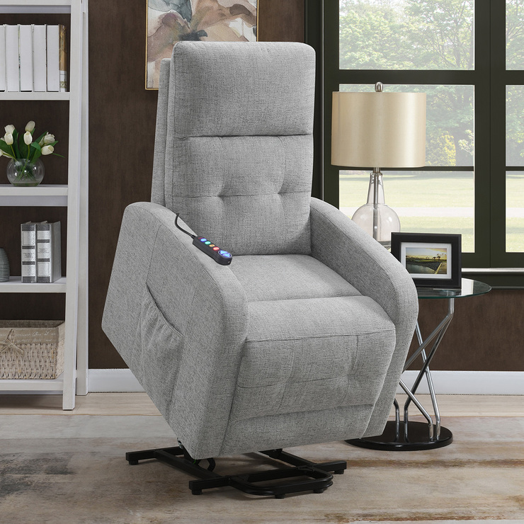 Coaster, Reclinable Eléctrico Kauai, Color Gris  — Imagen 4 de 4
