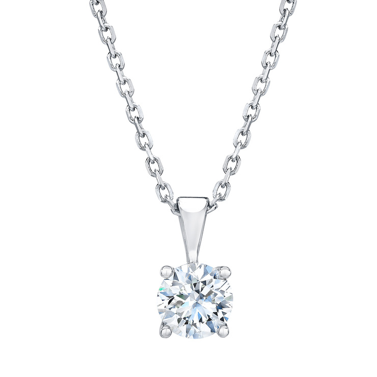 0.40ctw Collar de diamante solitario, oro blanco 14kt — Imagen 1 de 2