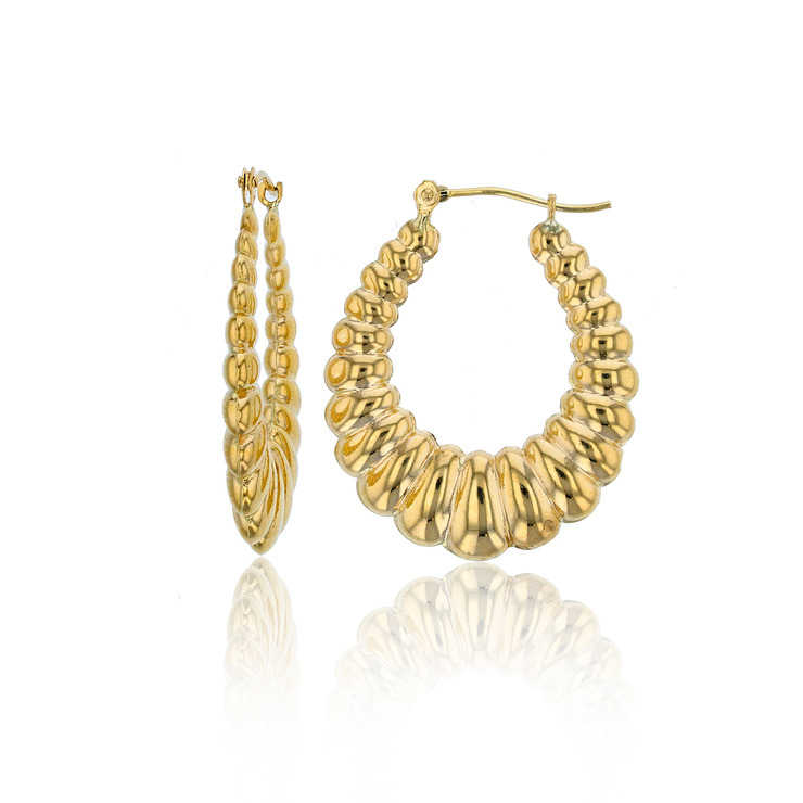 Aretes, Arracadas de Oro Amarillo de 14kt — Imagen 2 de 3
