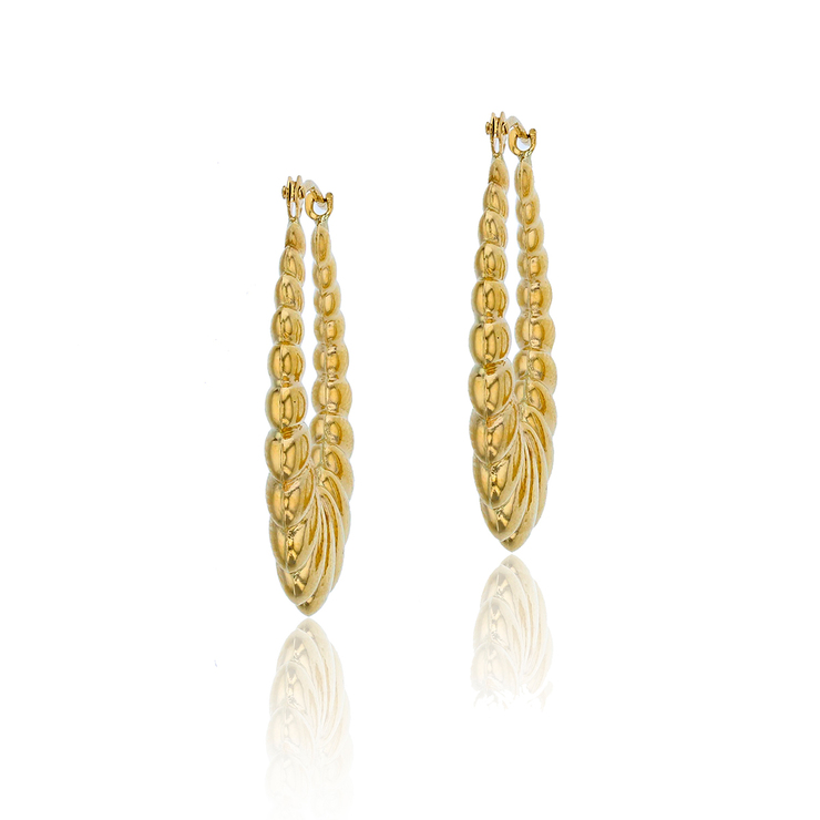 Aretes, Arracadas de Oro Amarillo de 14kt — Imagen 3 de 3