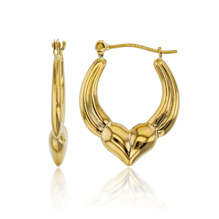 Aretes, Arracadas de Oro Amarillo de 14kt — Imagen 3 de 3