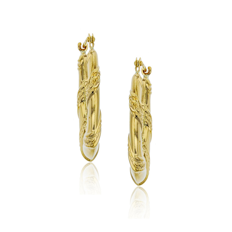 Aretes, Arracadas de Oro Amarillo de 14kt — Imagen 2 de 3