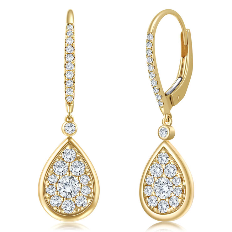 Aretes de Diamantes 0.70ctw, Oro de 14K — Imagen 1 de 4