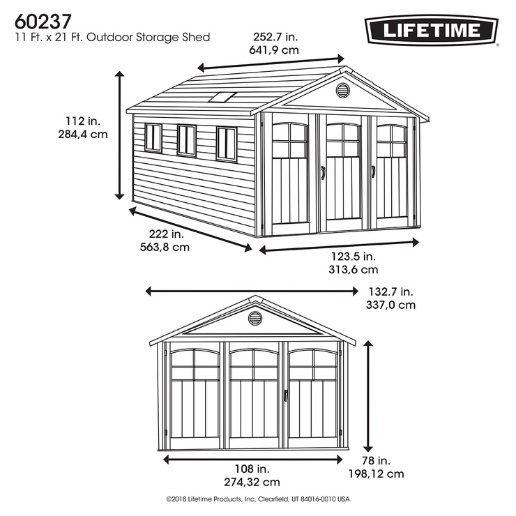 Lifetime cobertizo de 3.35m x 6.40m — Imagen 4 de 4