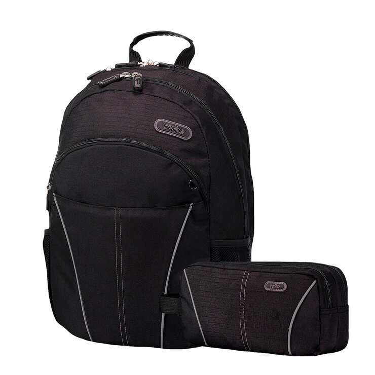 Mochila Cambri con estuche multiuso Zurich Negro Totto — Imagen 4 de 4