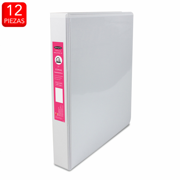 Wilson Jones Carpeta de 1 Pulgada con 3 Arillos en D Color Blanco 12 Piezas — Imagen 1 de 2