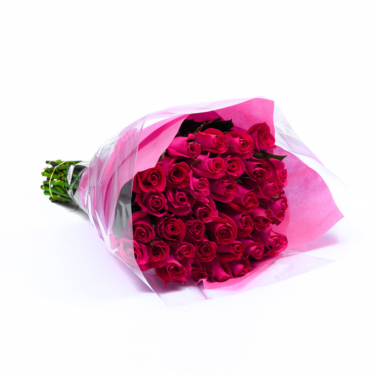 Chiltepec, Bouquet de 36 Rosas Color Fucsia — Imagen 2 de 3