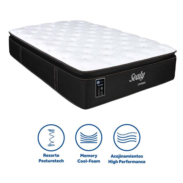 Sealy, Limited, colchón y box, matrimonial — Imagen 4 de 4