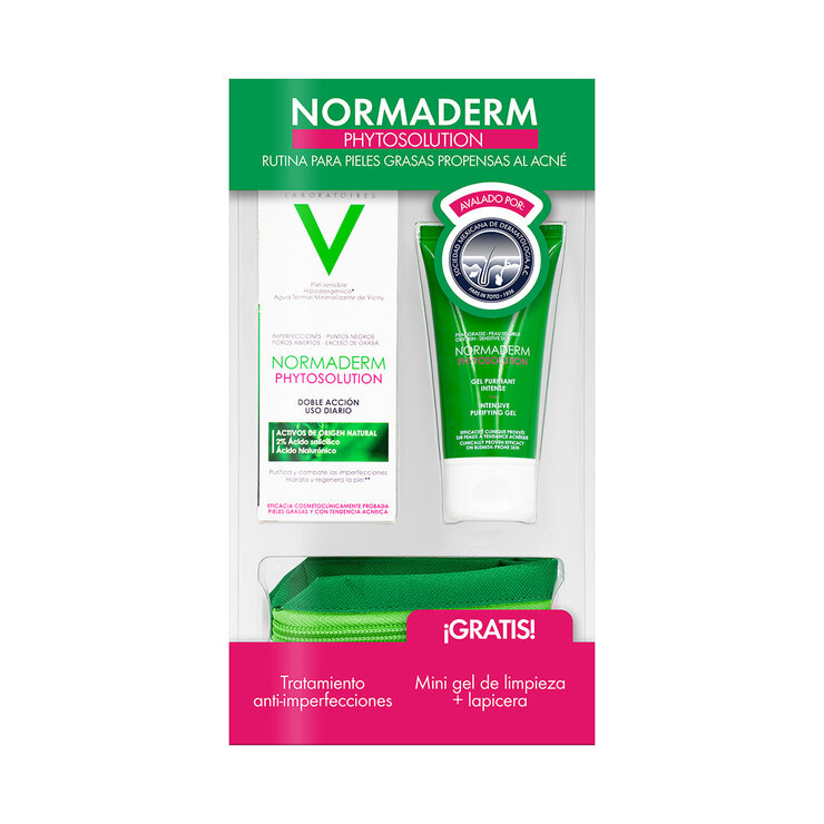 Vichy Kit Piel Grasa Normaderm Tratamientos y estuche — Imagen 1 de 4