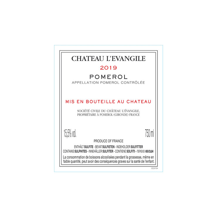 Vino Tinto L'Evangile 2019 750ml — Imagen 2 de 3