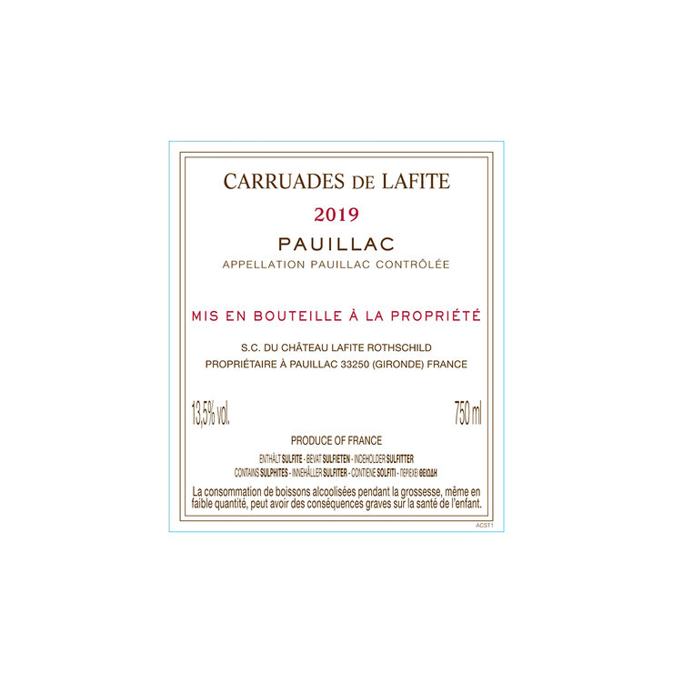 Vino Tinto Carruades de Lafite 2019 750ml — Imagen 3 de 3