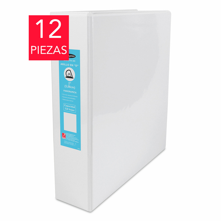Wilson Jones Carpeta de 2 Pulgadas con 3 Arillos en D Color Blanco 12 Piezas — Imagen 1 de 2