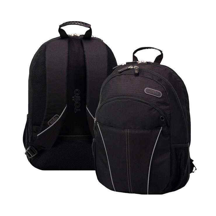 Mochila Cambri con estuche multiuso Zurich Negro Totto — Imagen 2 de 4