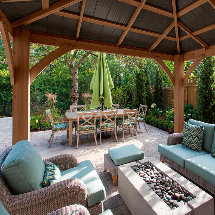 Yardistry Pérgola de Madera con Techo de Aluminio, Medidas 3.7m x 3.7m — Imagen 3 de 4