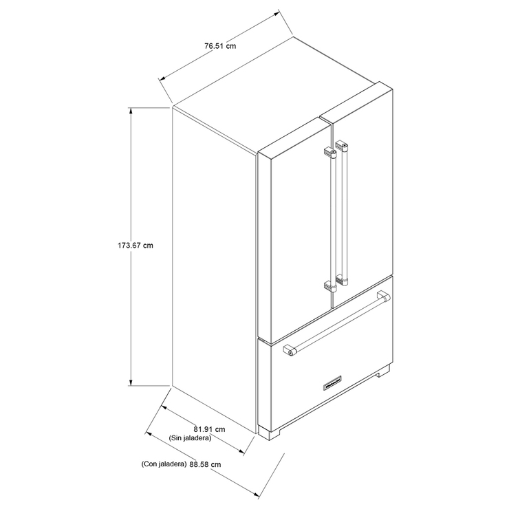 Refrigerador de 20' French Door KitchenAid — Imagen 3 de 4