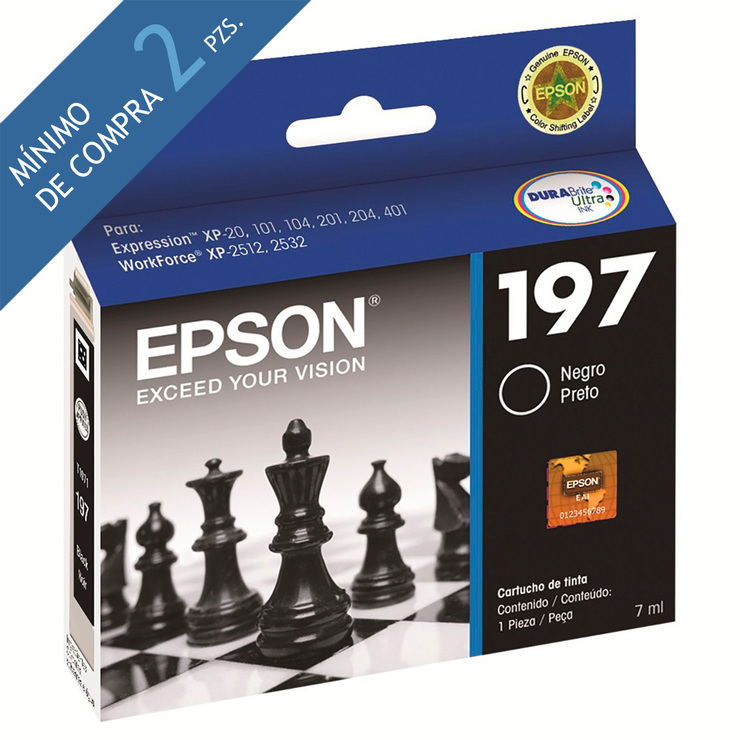 Epson cartucho de tinta 197 negro de alto rendimiento