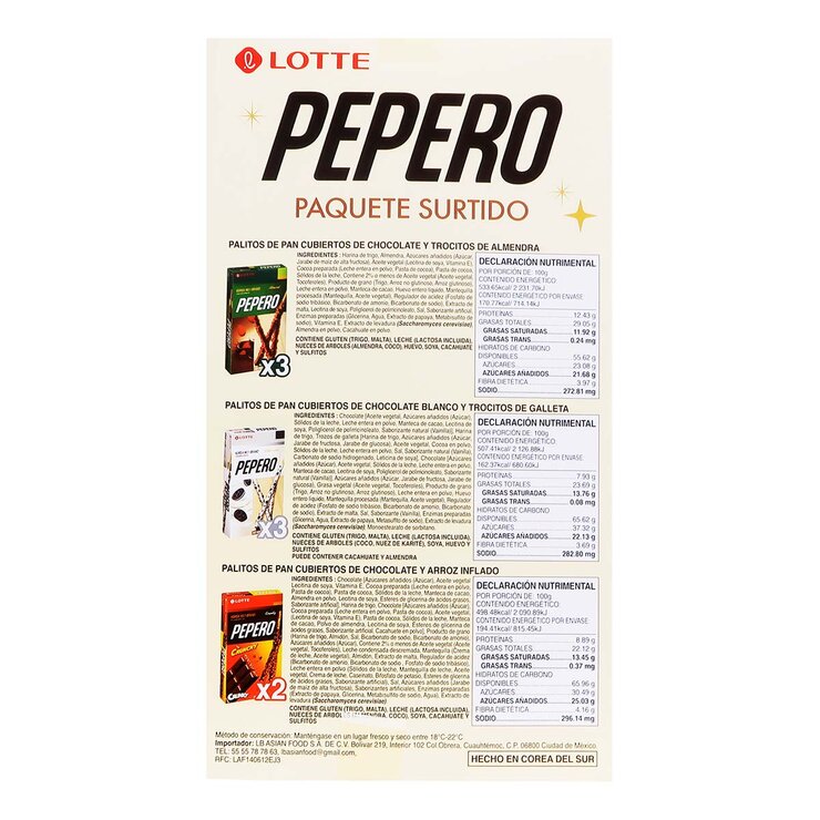 Pepero Surtido de Palitos de Pan Cubiertos de Chocolate 270 g — Imagen 2 de 4