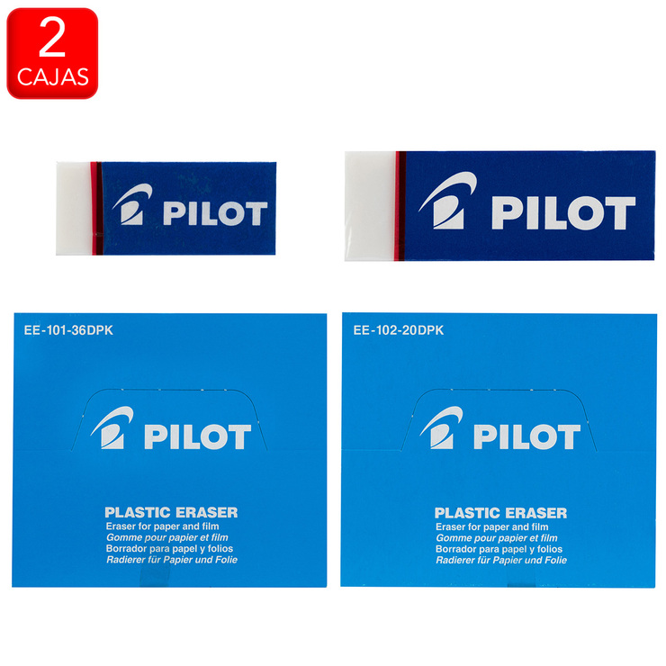Pilot borradores plásticos diferentes tamaños — Imagen 1 de 3