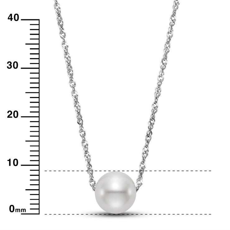 Collar de Perla, 8.5-9mm, Oro Blanco 14kt — Imagen 2 de 4