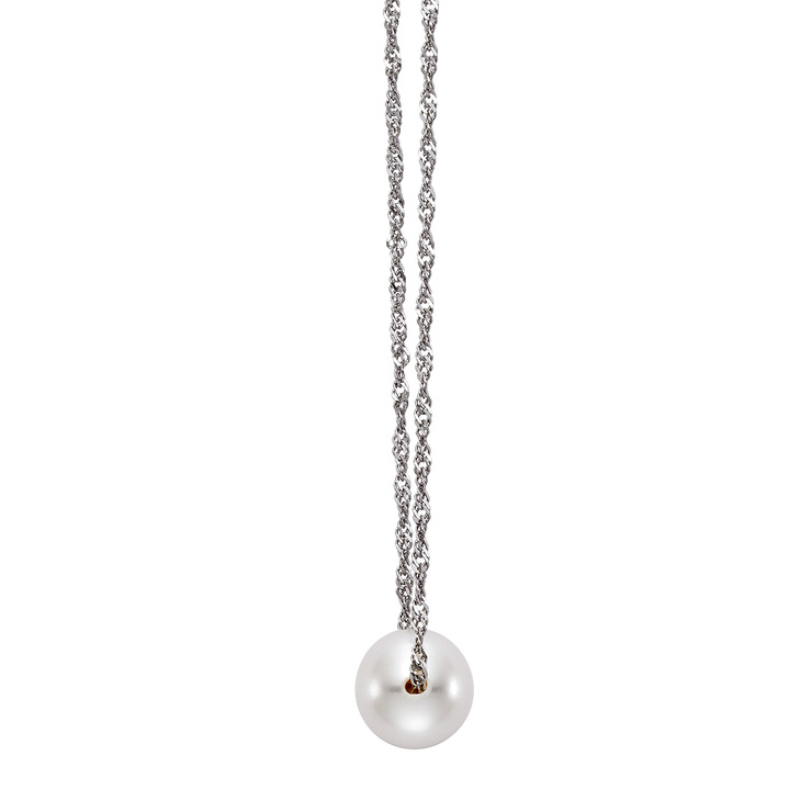 Collar de Perla, 8.5-9mm, Oro Blanco 14kt — Imagen 3 de 4