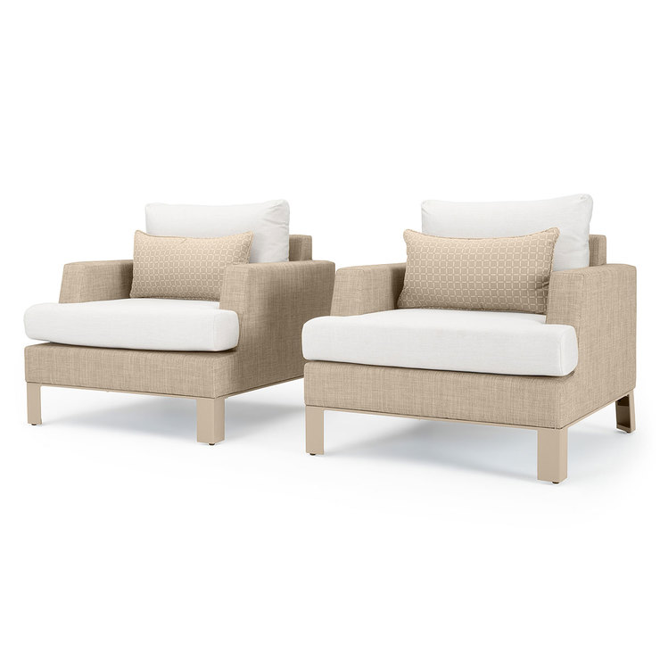 Portofino Sala para Jardín Modern Sling de 8 piezas, Color Beige — Imagen 3 de 4